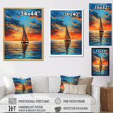 Sailboat Luminous Horizons I - Boat Sailing Canvas Wall Art