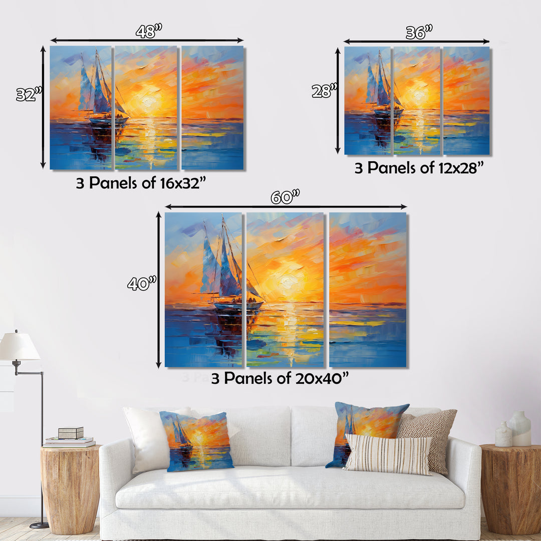 Sailboat Maritime Impressions - Boat Sailing Canvas Wall Art