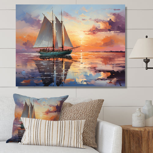 Sailboat Maritime Melody I - Boat Sailing Canvas Wall Art