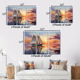Sailboat Maritime Melody I - Boat Sailing Canvas Wall Art