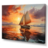 Sailboat Ocean Dance I - Boat Sailing Canvas Wall Art