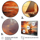 Sailboat Ocean Dance I - Boat Sailing Canvas Wall Art
