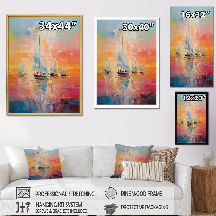 Sailboat Sail Away - Boat Sailing Canvas Wall Art