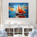 Sailboat Sailing Melodies I - Boat Sailing Canvas Wall Art