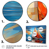Sailboat Sailing Melodies I - Boat Sailing Canvas Wall Art