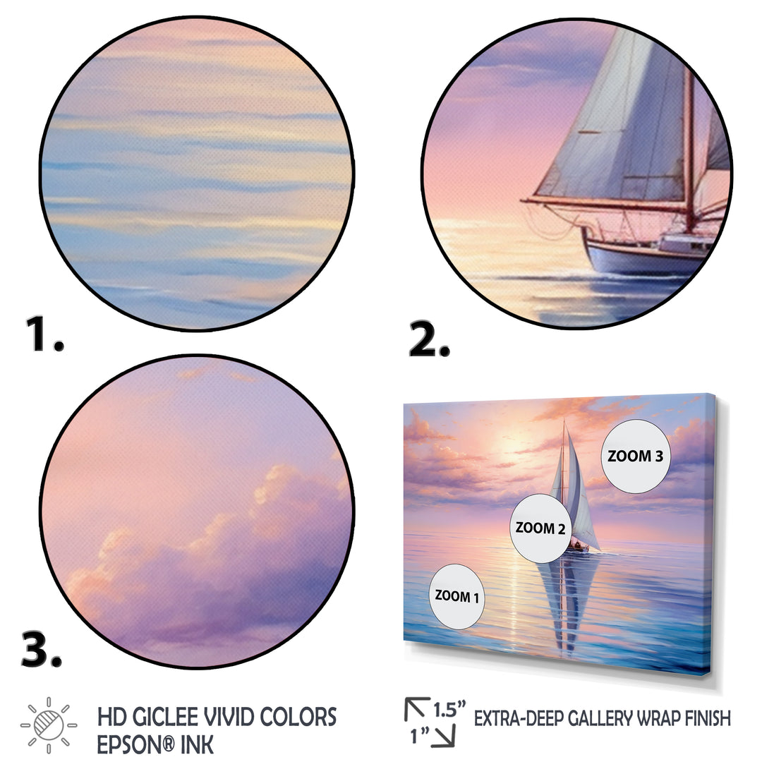Sailboat Sailing Serenade I - Boat Sailing Canvas Wall Art