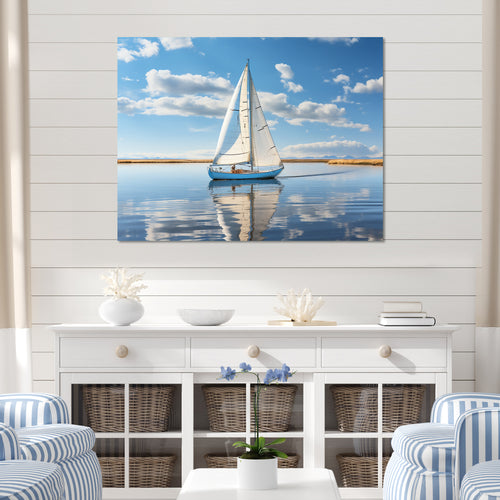 Sailboat Sailing Serenity I - Boat Sailing Canvas Wall Art