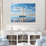 Sailboat Sailing Serenity I - Boat Sailing Canvas Wall Art