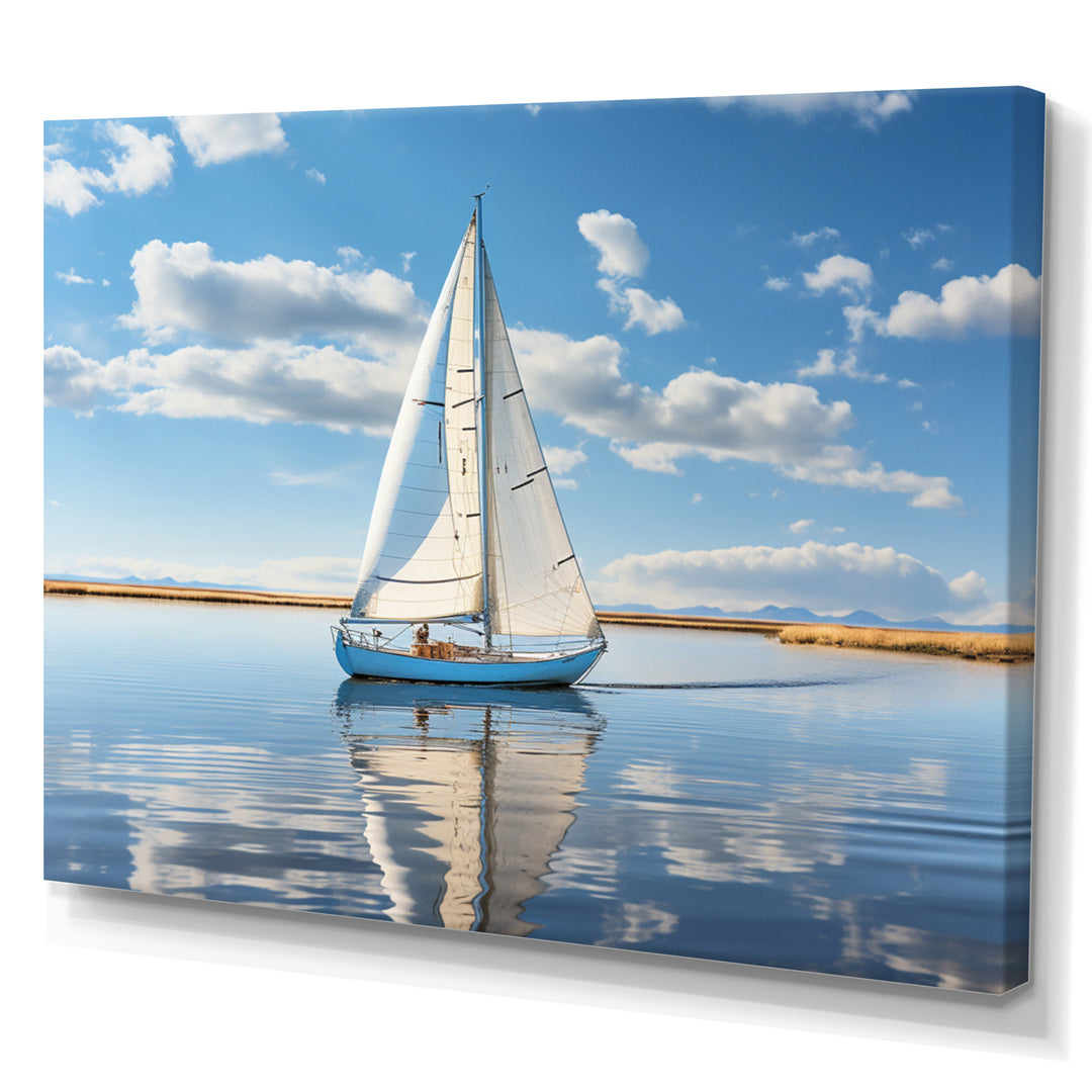 Sailboat Sailing Serenity I - Boat Sailing Canvas Wall Art