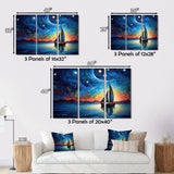 Sailboat Sailors Serenade - Boat Sailing Canvas Wall Art