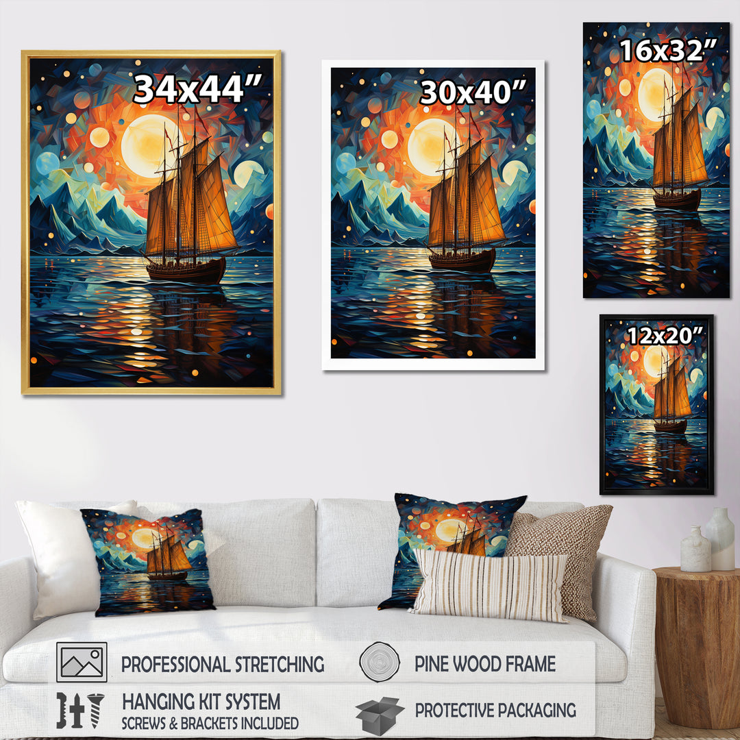 Sailboat Seafaring Dreams I - Boat Sailing Canvas Wall Art