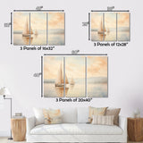 Minimalism Sailboat Serene I - Boat Sailing Canvas Wall Art