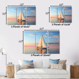 Sailboat Solitary Sail - Boat Sailing Canvas Wall Art
