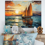 Sailboat Surreal Voyage - Transportation Canvas Wall Art