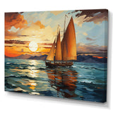 Sailboat Surreal Voyage - Transportation Canvas Wall Art