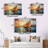 Sailboat Surreal Voyage - Transportation Canvas Wall Art