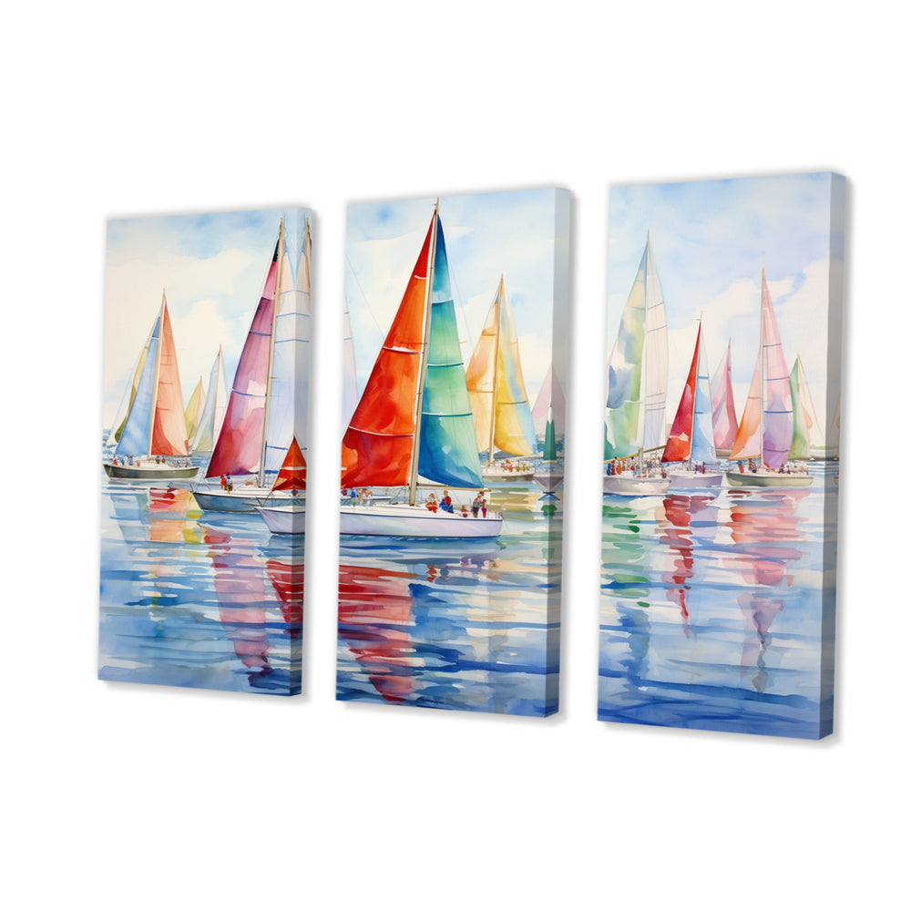 Miminimlaism Watercolor Regatta III - Multi-Panels