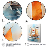 Sailboat Watercolor Sails - Boat Sailing Canvas Wall Art