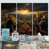Scenic Vineyard Vibrant Harvest - Multi-Panels