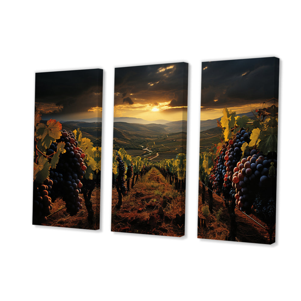 Scenic Vineyard Vibrant Harvest - Multi-Panels