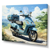 Blue Scooter All Purpose Utility - Scooter Canvas Wall Art