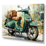 Green Scooter All Purpose Utility - Scooter Canvas Wall Art