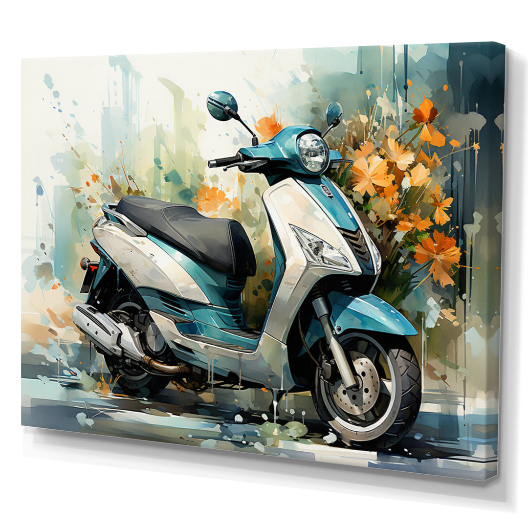 Scooter Business Class - Scooter Canvas Wall Art