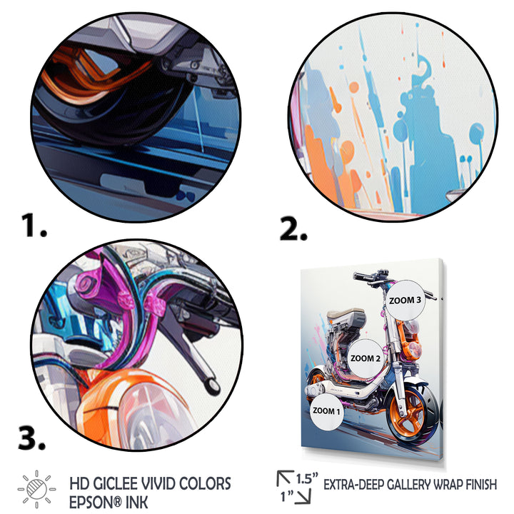 Scooter Compact Commuter I - Scooter Canvas Wall Art