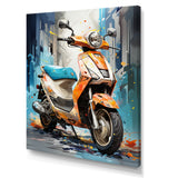 Coral Electric Glide Scooter - Scooter Canvas Wall Art
