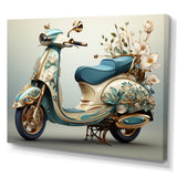 Golden Scooter Luxury Elegance - Scooter Canvas Wall Art