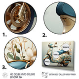 Golden Scooter Luxury Elegance - Scooter Canvas Wall Art