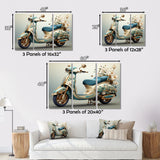 Golden Scooter Luxury Elegance - Scooter Canvas Wall Art