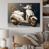 White Gold Scooter Luxury Elegance - Scooter Canvas Wall Art