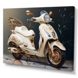 White Gold Scooter Luxury Elegance - Scooter Canvas Wall Art
