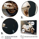 White Gold Scooter Luxury Elegance - Scooter Canvas Wall Art