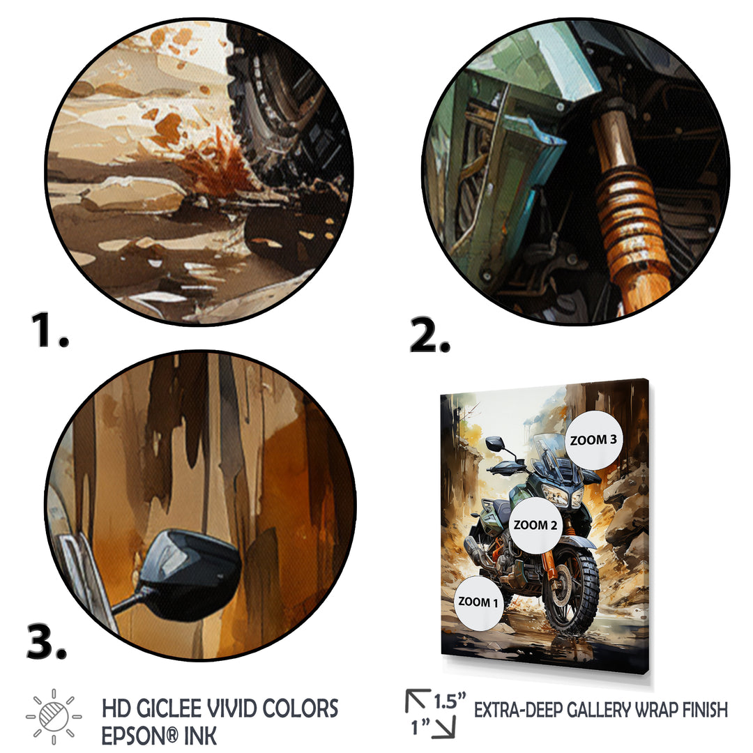 Scooter Off Road Adventurer I - Scooter Canvas Wall Art