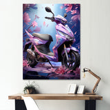 Purple Scooter Sporty Speedster - Scooter Canvas Wall Art