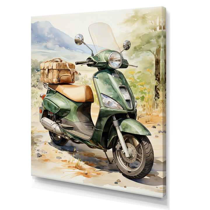 Scooter Touring Companion I - Scooter Canvas Wall Art