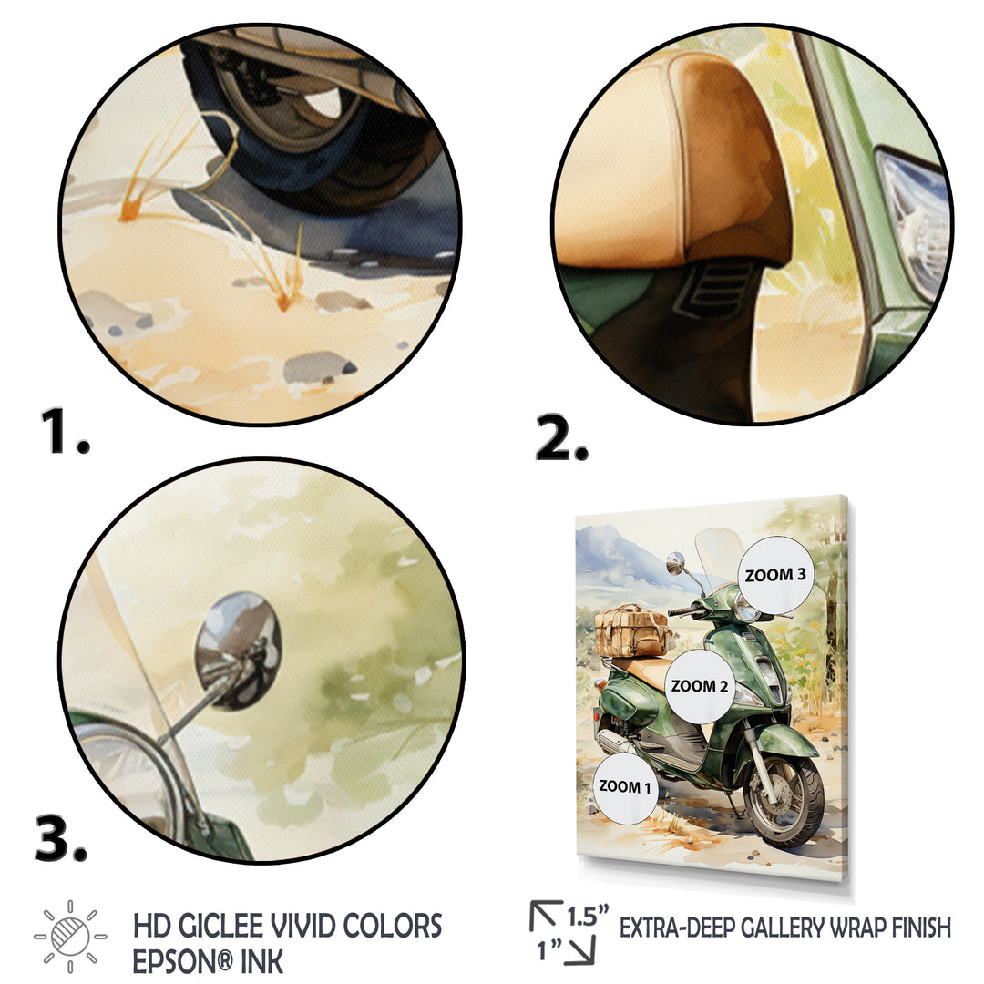 Scooter Touring Companion I - Scooter Canvas Wall Art
