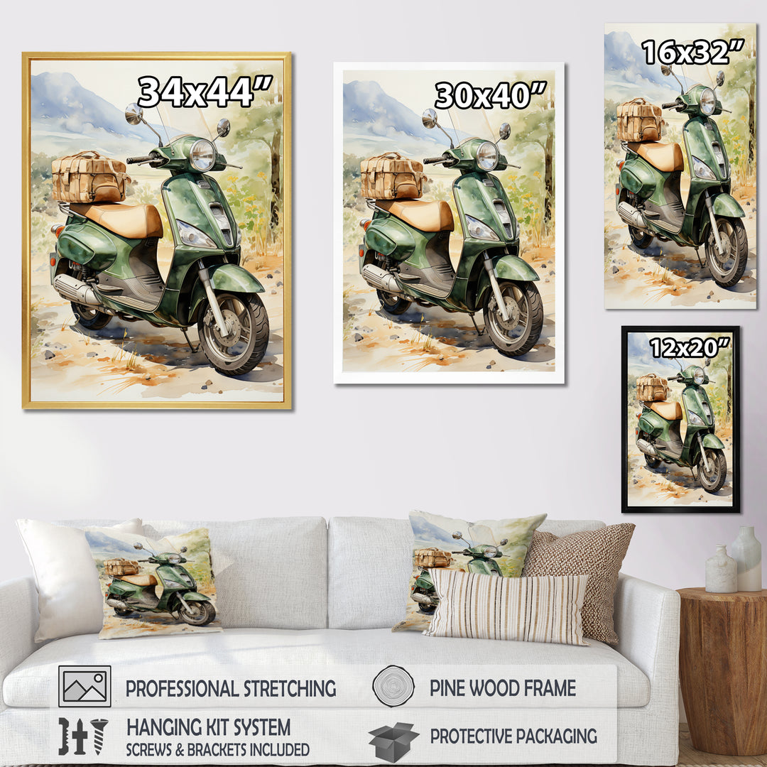 Scooter Touring Companion I - Scooter Canvas Wall Art