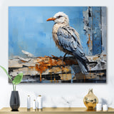 Seagull Coastal Guardian Collage - Multi-Color Seagull Wall Art