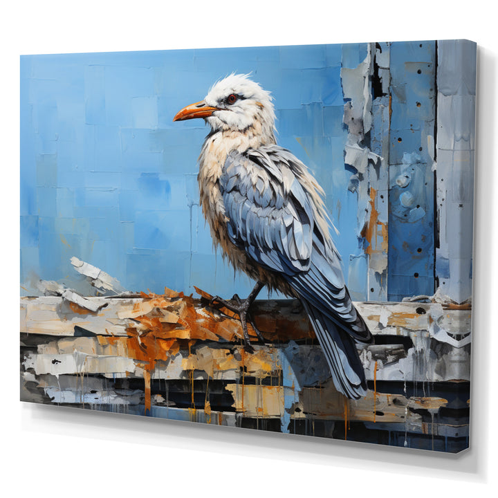 Seagull Coastal Guardian Collage - Multi-Color Seagull Wall Art