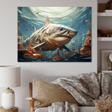 Shark Coastal Guardian - Multi-Color Shark Wall Art