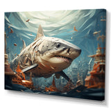 Shark Coastal Guardian - Multi-Color Shark Wall Art