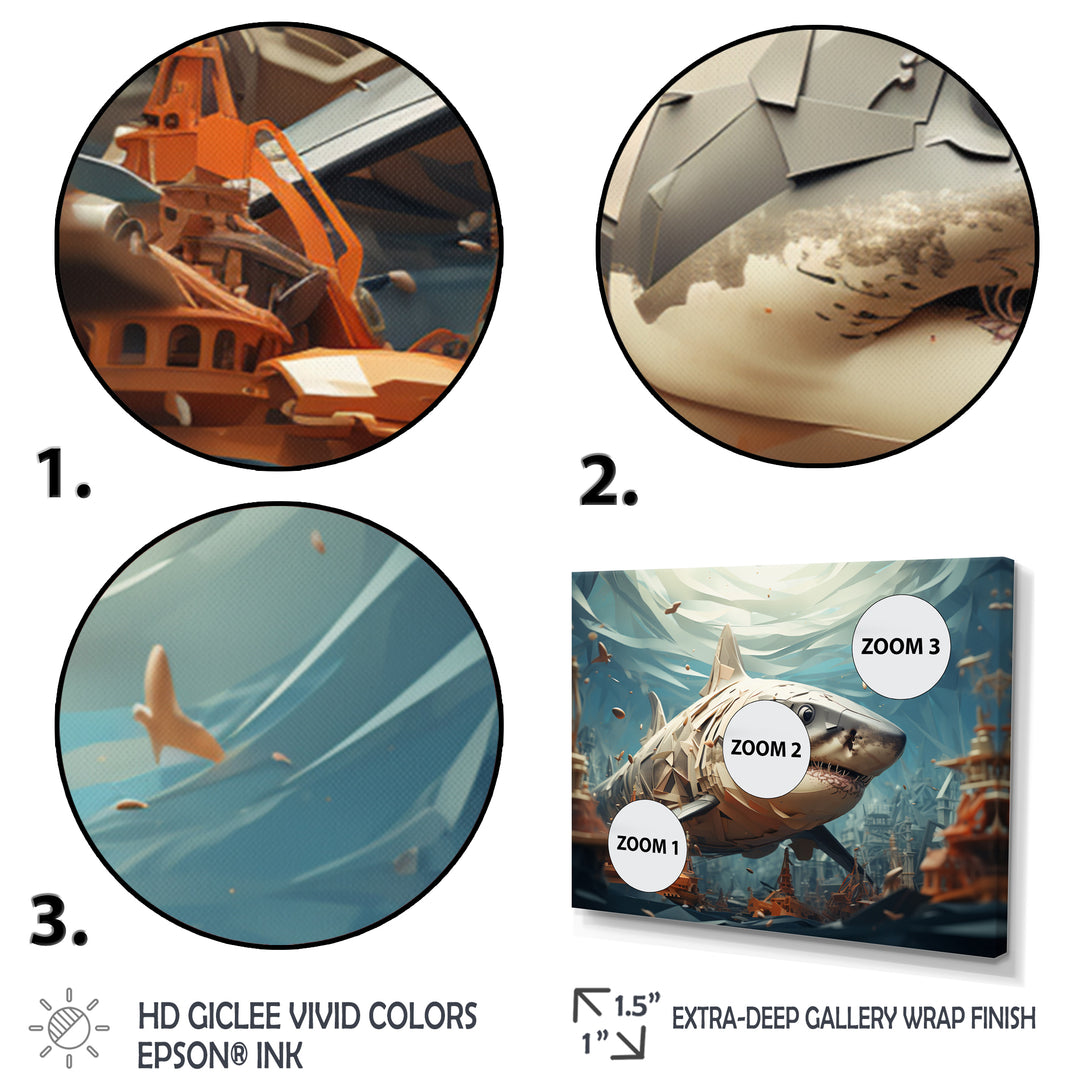 Shark Coastal Guardian - Multi-Color Shark Wall Art