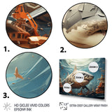 Shark Coastal Guardian - Multi-Color Shark Wall Art