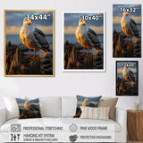 Seagull Vibrant Portrait On Rock - Seagull Living Room Wall Art