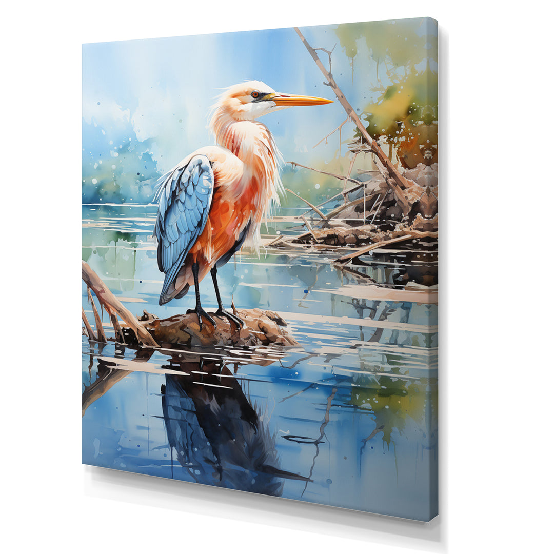 Seagull Reflections On Water Pointillism - Seagull Bedroom Wall Art