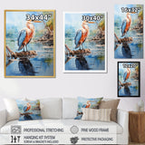 Seagull Reflections On Water Pointillism - Seagull Bedroom Wall Art