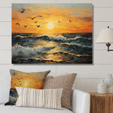 Seagulls At Beach Sunset - Seagull Wall Decor